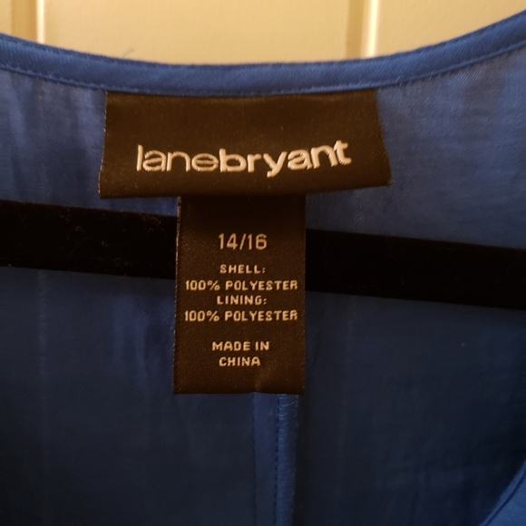 Ruffled Cobalt Blue Lane Bryant Dress Size 14-16 - Picture 3 of 4